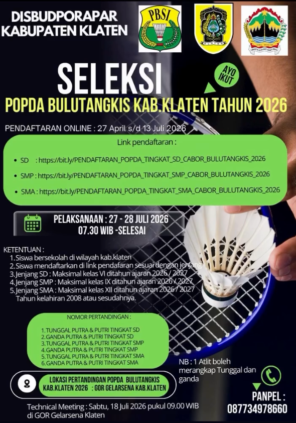 Ajang Pekan Olahraga Pelajar Daerah (POPDA)